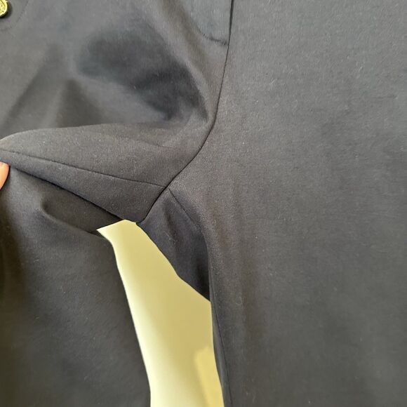 Quince Pants Womens Large Navy Ultra-Stretch Ponte Straight Leg Mariner Sailor - Picture 3 of 12